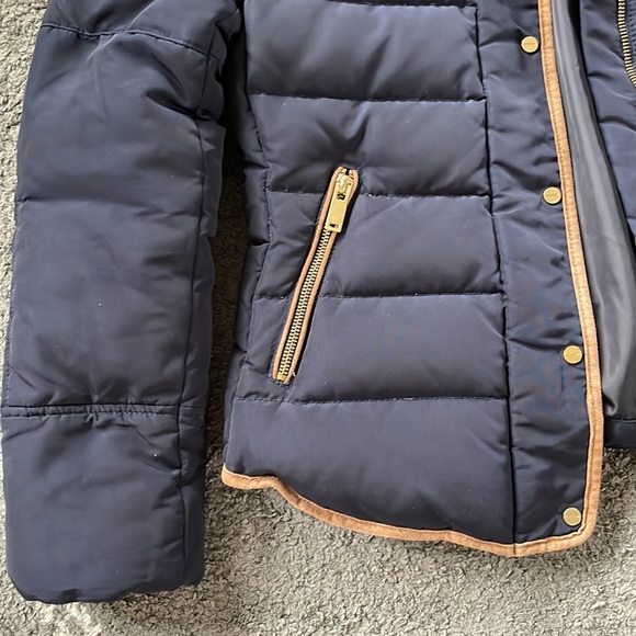 Zara Navy Puff Coat - Picture 3 of 3